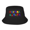 Custom Funny Timon Pumba Hakuna Matata Bucket Hat for WomenUnisex Print Summer Beach Sun Camping Cap