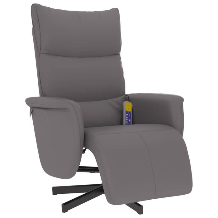 VidaXL Fauteuil Inclinable de Massage avec Repose-pieds, Chaise de Relaxation avec Dossier, Siège avec Accoudoirs Salon, 356595