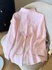 Women's Blue Ice Silk Sun Protection Cardigan - 2025 Summer Back Tie Jacket