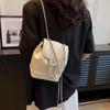 Women's Fashiable Simple Chain Backpack Small and Cvenient Backpack Versatile Commuter Handbag