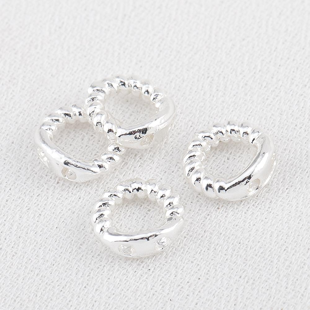 

10pcs 20pcs Brass End Bead Tip Double Hole Connector Rings End Caps 5.5mm Dia. for Necklace Bracelet Jewelry Making Accessories 10PCS