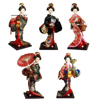 Japanische Geisha Kimono Puppe 12 Zoll Geisha Figur für Schlafzimmer Wohnzimmer