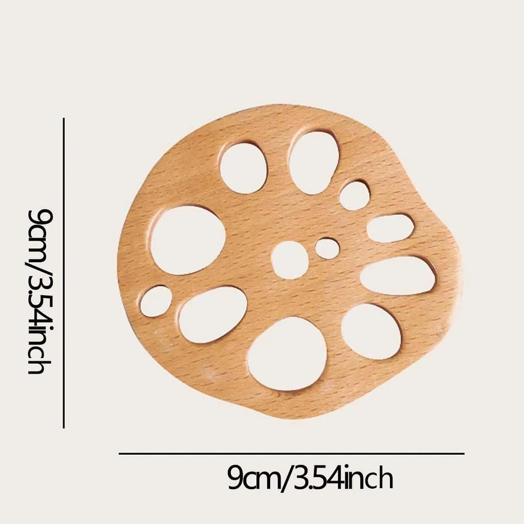 1pc-Wooden Coasters, Insulation Mats, Bamboo Heat-resistant Coasters, Room Decorations, Kitchen Supplies