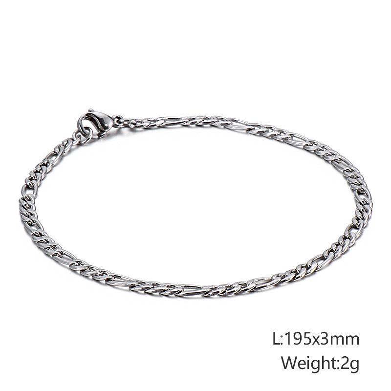 

Unisex Hip-Hop Stainless Steel Jewelry: NK Chain, Mother Chain, Bracelet, and Intergold Chain for Couples.