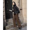 Demana Women's 90% Duck Down Matte Stand Collar Ruffle Hem Jacket