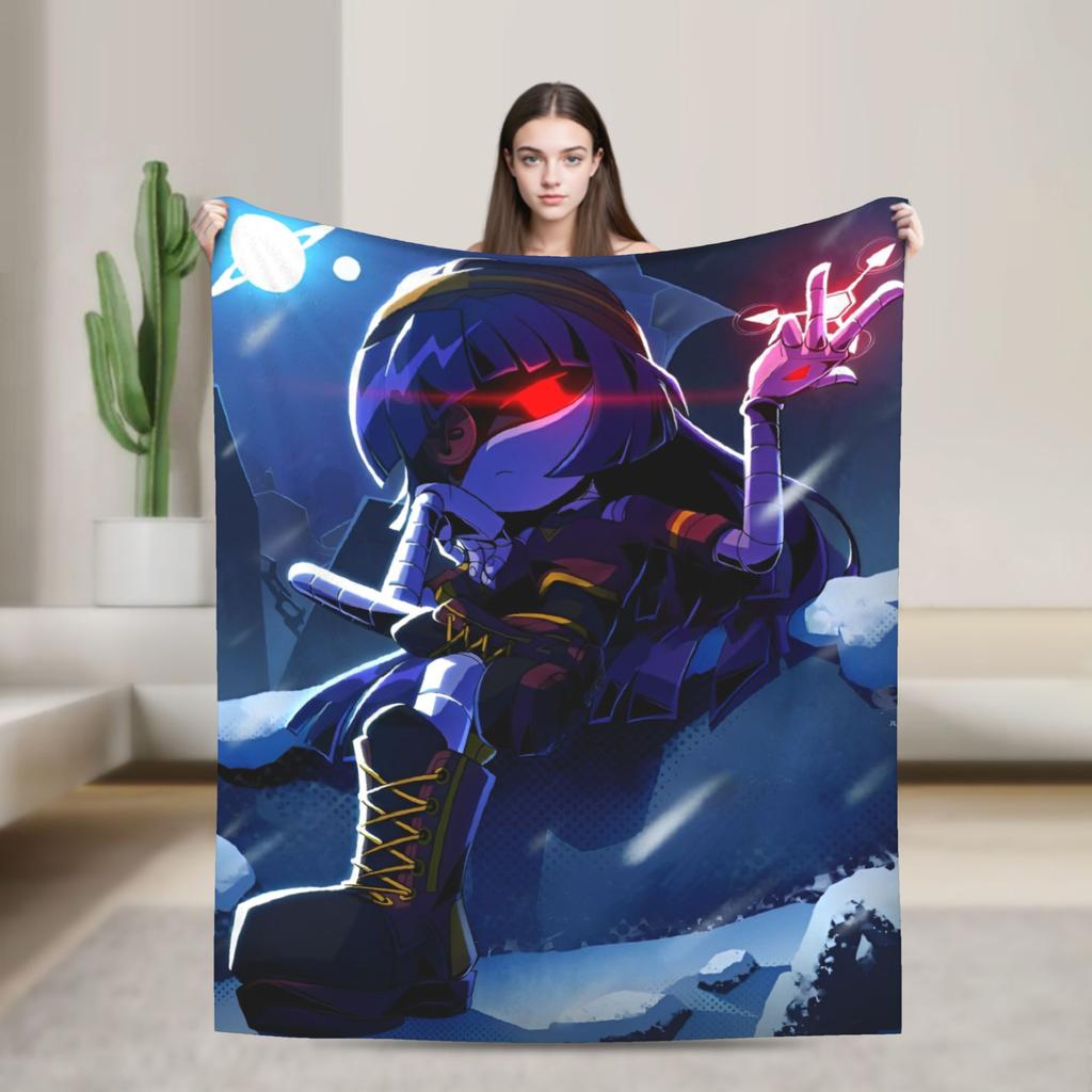 Murder Drones  Blanket Uzi Doorman Wool Funny Breathable Throw Blanket for Bedspread  Winter