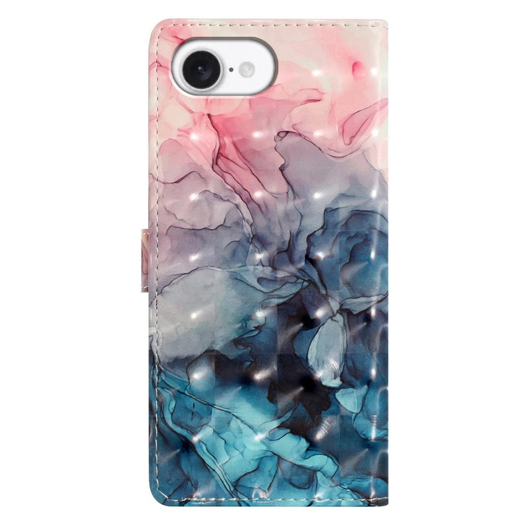 For iPhone 16e Case PU Leather Wallet Phone Cover 3D Pattern Printing