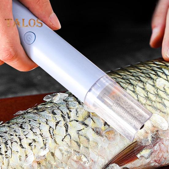 Electric Fish Scaler Remover Cordless Fish Scale Cleaner Rechargeable Waterproof Fish Scaler with Large Capacity Battery Stainless Steel Fish Skin