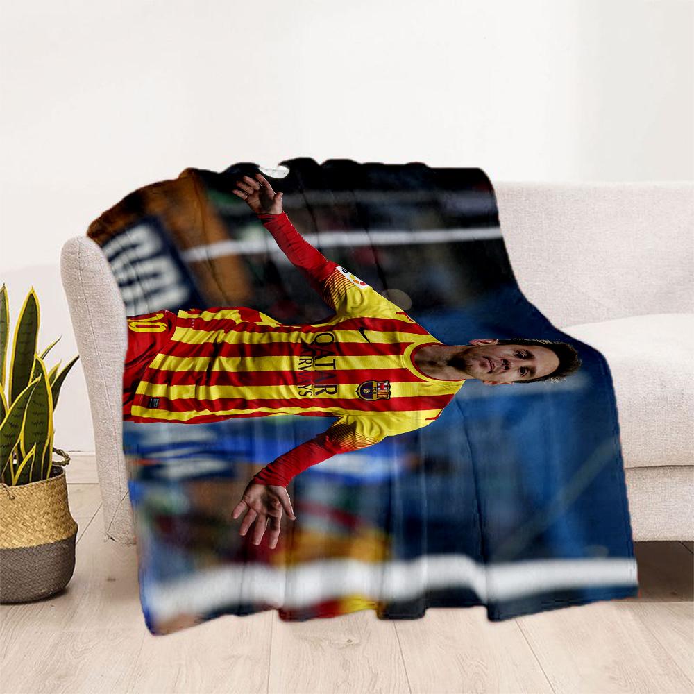 Messi Celebrates Victory Blanket Warmthful Decor Great for Office Chair Picnics Bedding All-Season Use Modern Style