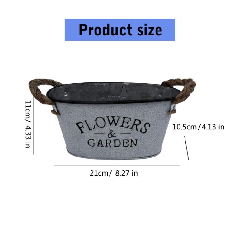 4pcs Stylish Iron Planter Pots with Letter Handmade Decorative Flower Bucket Floral Arrangement Containers for Home