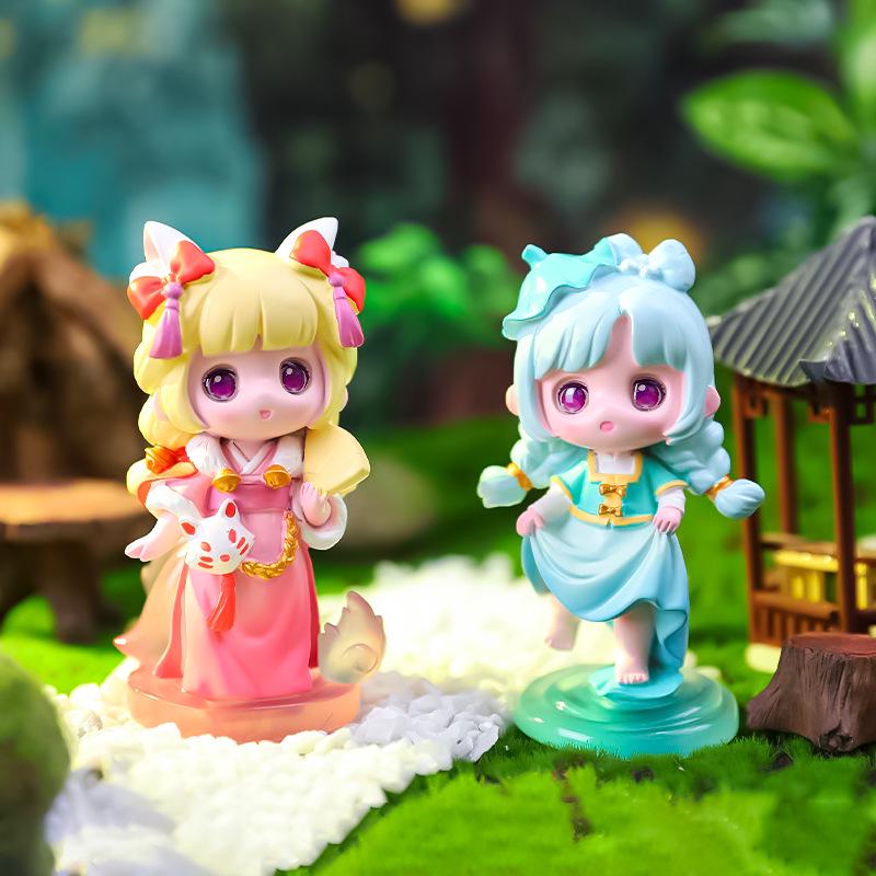 Guochao Hanfu Mädchen Figur: Frühlingsbrise Blind Box Sammlerstück – verträumte Dekoration & Geschenk