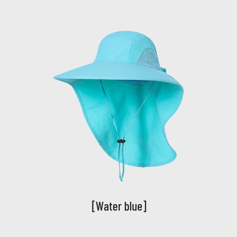 Herren Sommer Sonnenschutz Fischerhut mit breiter Krempe, Nackenschutz und Netzeinsätzen an den Seiten für Outdoor-Aktivitäten