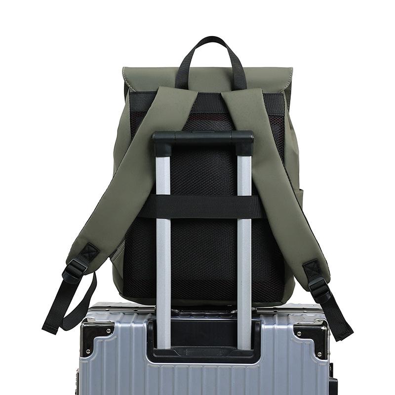 Schoolbag1011 New Backpack Laptop Bag Men's Solid Color Casual Backpack Large Capacity High School Student Schoolbag