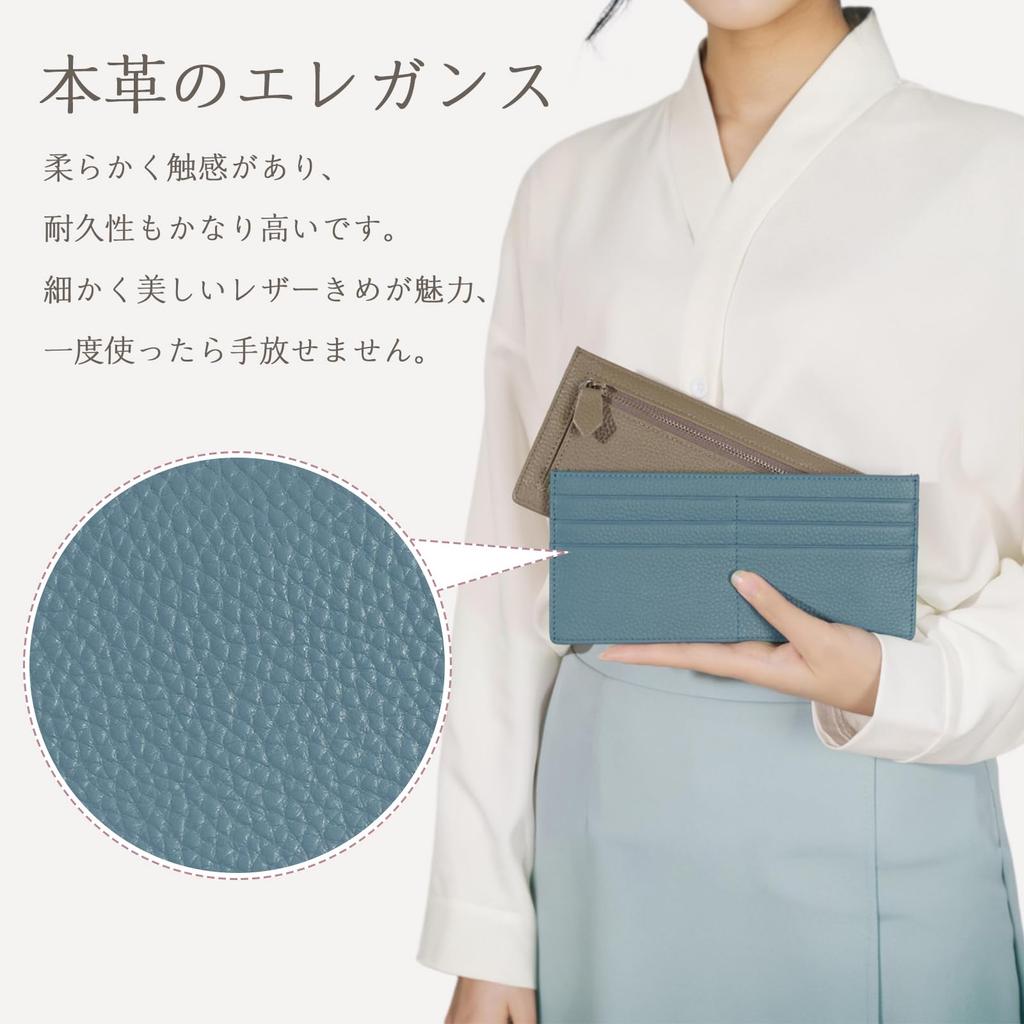 Slim Long Card Bill Genuine Popular Gift [imeetu] Women's Wallet, Ultra-Thin, Slots, Compartment, Leather, Casual, Simple, Travel, Slim, Lightweight,