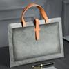 Document Storage Bag Leather Laptop Sleeve Leather Buckle Lock for Office