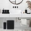 6Pcs Modern Bathroom Storage Set Includes Toothbrush Holder Hydraulic Liquid Dispenser Bottle Trash Can Cup Set