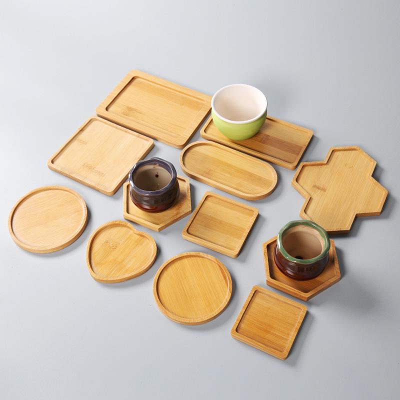 Round Bamboo‑Wood Coaster Blanks, DIY Mosaic Succulent Base Tray, Unfinished Wooden Craft Coaster for Handmade Project