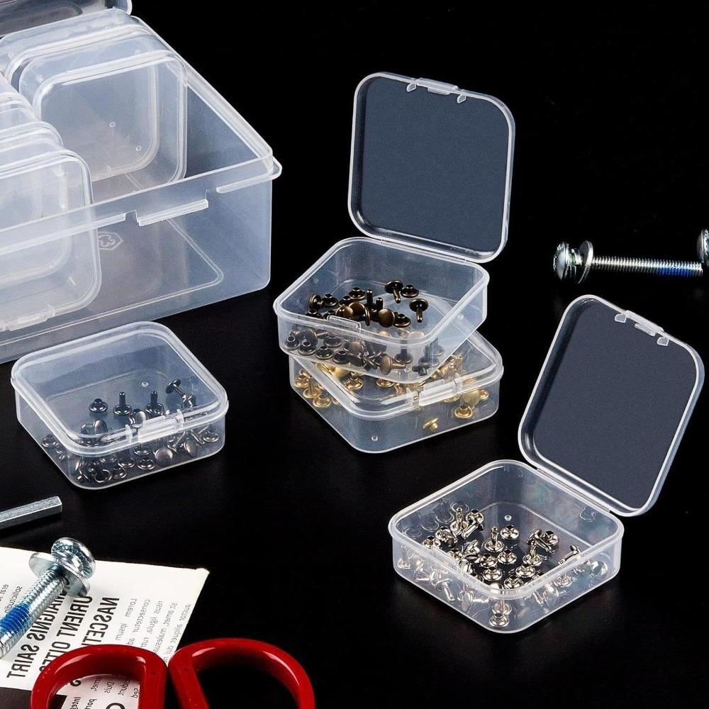 DIY Transparent Storage Box Plastic Earrings Storage Case  Jewelry Storage Accessories