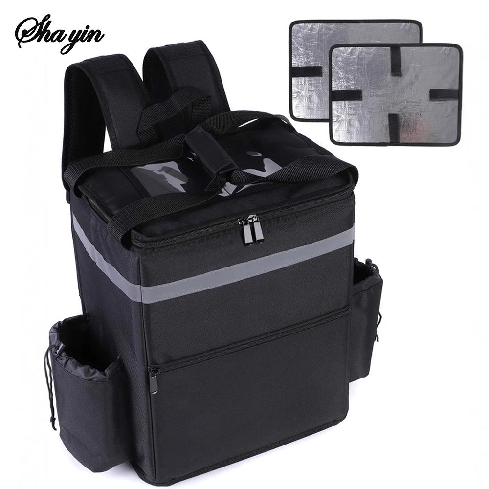 Insulated Delivery Backpack - Thermal Food Delivery Bag for Riders, 30L Large Capacity Takeout & Grocery Backpack nero