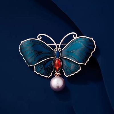 High-end Enamel Painted Butterfly Brooch, A Fashionable, Versatile and Elegant Corsage for Women