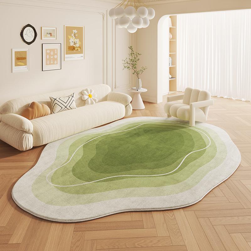 French Cream Style Shaped Carpet Living Room New High-grade Faux Cashmere Irregular Bedside Rugs Bedroom Floor Mats