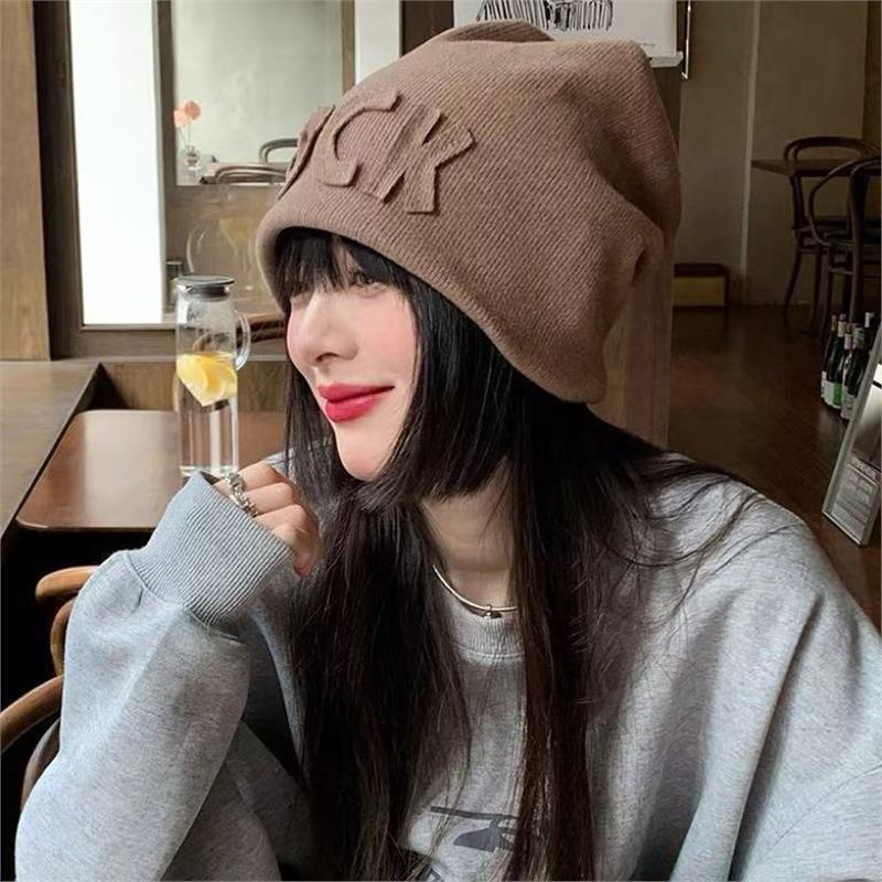Hat Men's Winter Windproof, Cold-proof and Warm Wool Knitted Hat Super Thick Thickened Piled Headhat Big Head Circumference