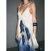 Za2025 Summer New Product Women's Clothes Vacation Style Sleeveless Loose Printing Slip Dress 2787193 080