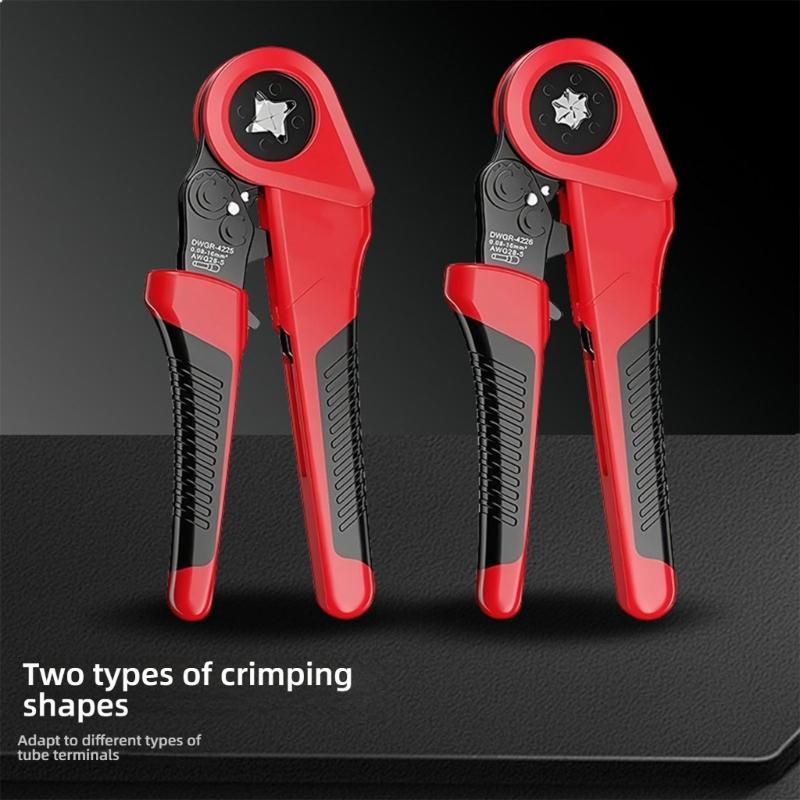 Professional Crimping Pliers Adjustable Ratchet Crimping Pliers Adjustable Ergonomic Ratchet Wire Shrinkage Hand Tool