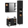 Bathroom Furniture Set with Shelf 3 Pcs Black 30 X 30 X 179.5 Cm