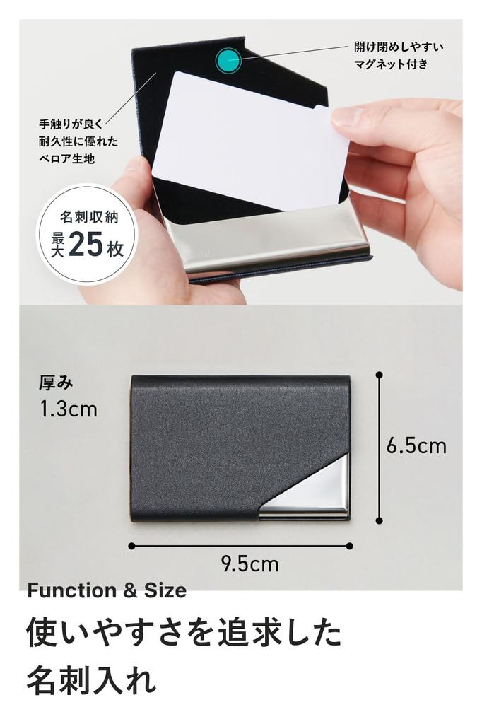 Business card holder for 5 fold business royal black [Roffal] men, colors, won't cards,