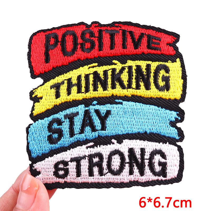 Jeans Backpack Embroidered Patch Cartoon/Letter Slogan Embroidery Patches Iron On Patches For Clothing Thermoadhesive Patches