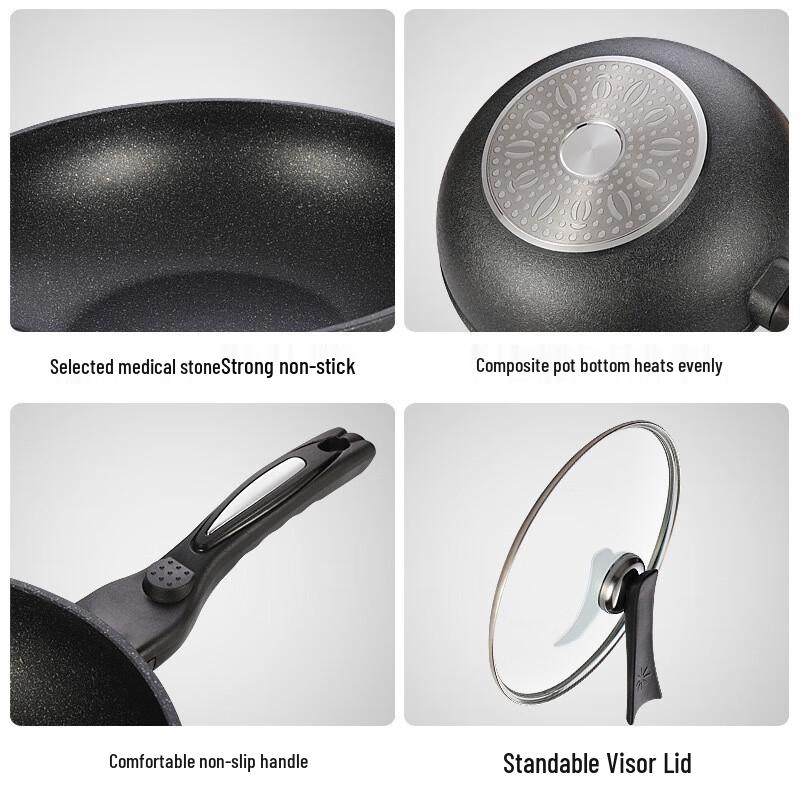 32cm Maifan Stone Non-Stick Wok
