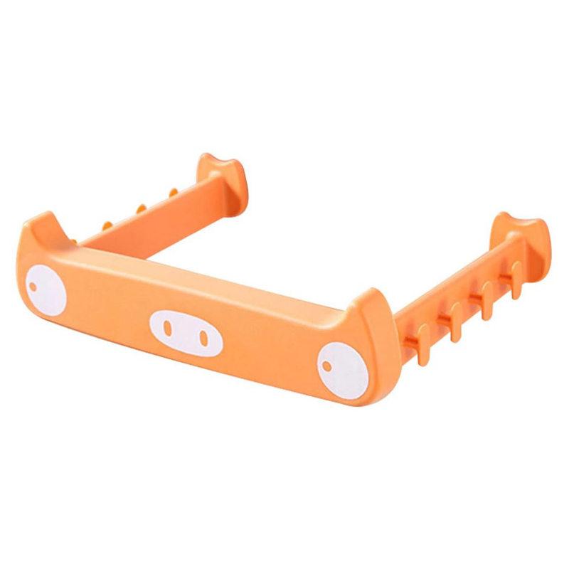 

Милый держатель для мусорных мешков Piggy, подвесная многоцелевая стойка для хранения продуктов, органайзер для кухонного шкафа оранжевый