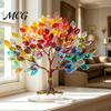 Buntes Baum des Lebens Ornament für Schreibtischornament, Acryl-Tischplatten-Dekoration, Kreative Kunst Feuchtigkeitsbeständige Statue für Haus-Tischplatte Schlafzimmer Wohnzimmer
