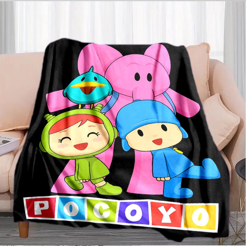 Coperta Avventura Colorata di Pocoyo Adatta per Divani, Letti, Uffici e Campeggio - Regalo Perfetto per Halloween Natale
