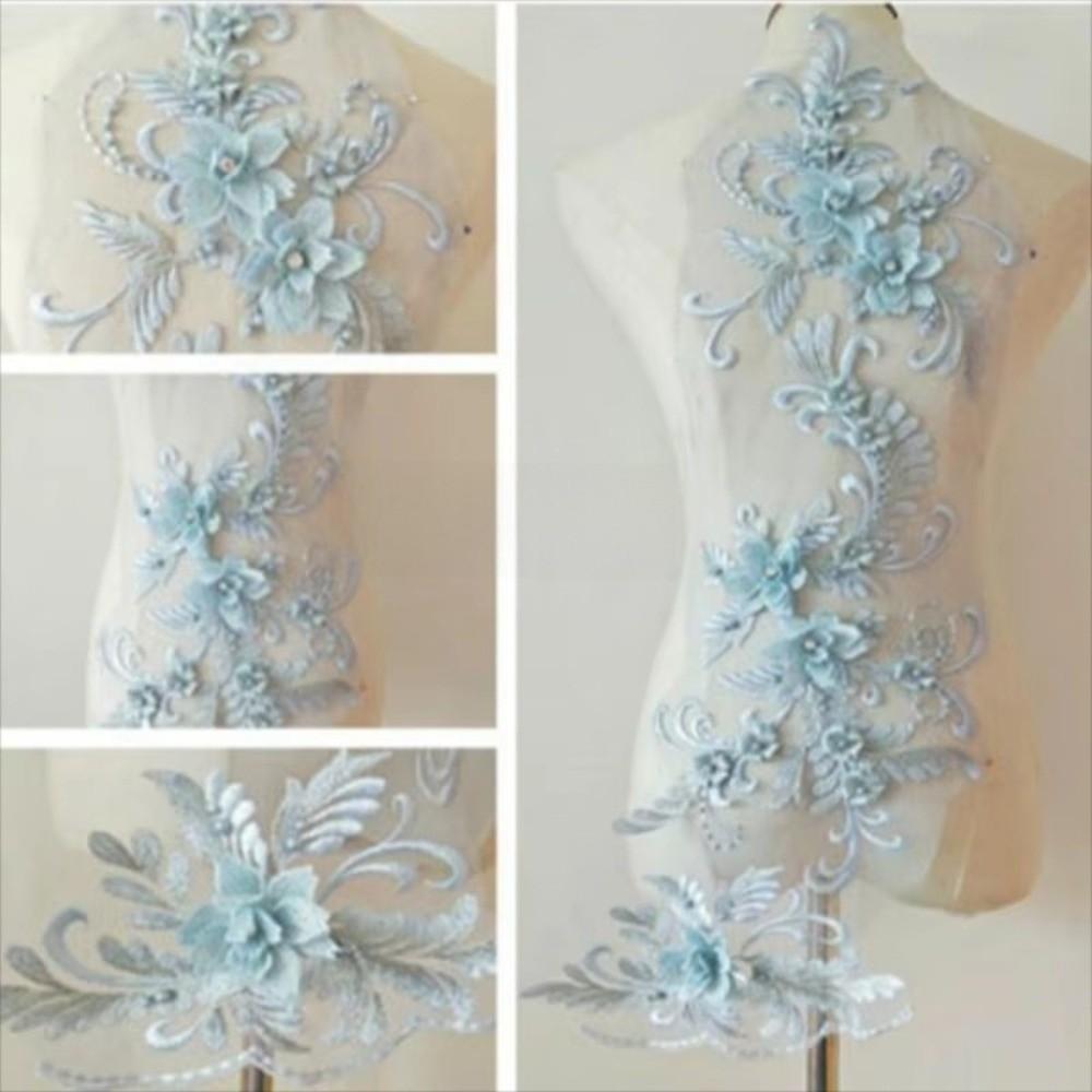 DIY Craft Flower Patch 3D Decoration Patch New Lace Applique  Stage Dress