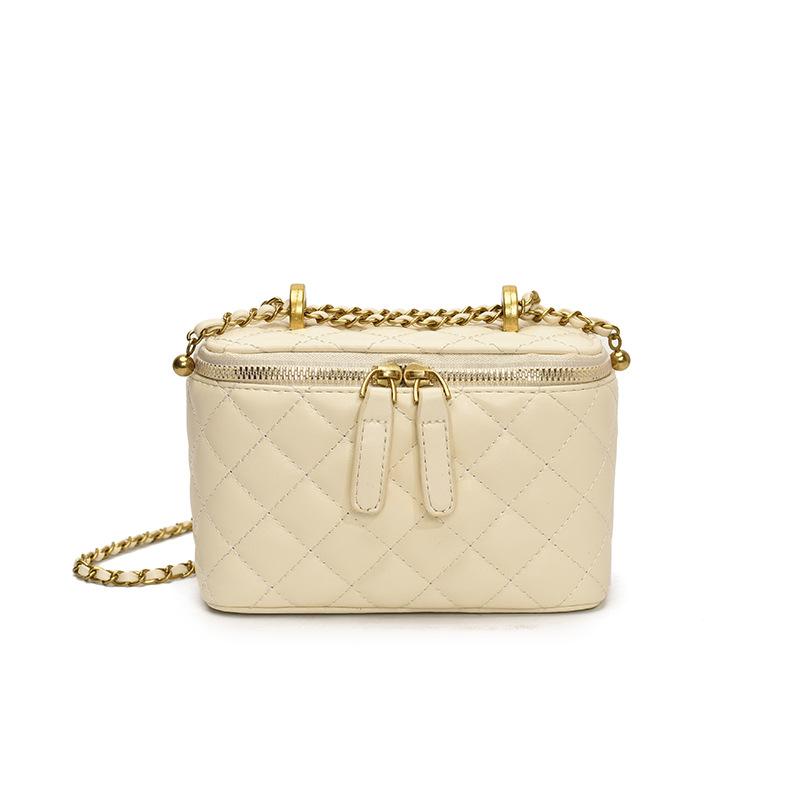 New Xiaoxiangfeng diamond grid trendy chain box bag mini portable small square bag fashionable versatile single shoulder messenger bag women