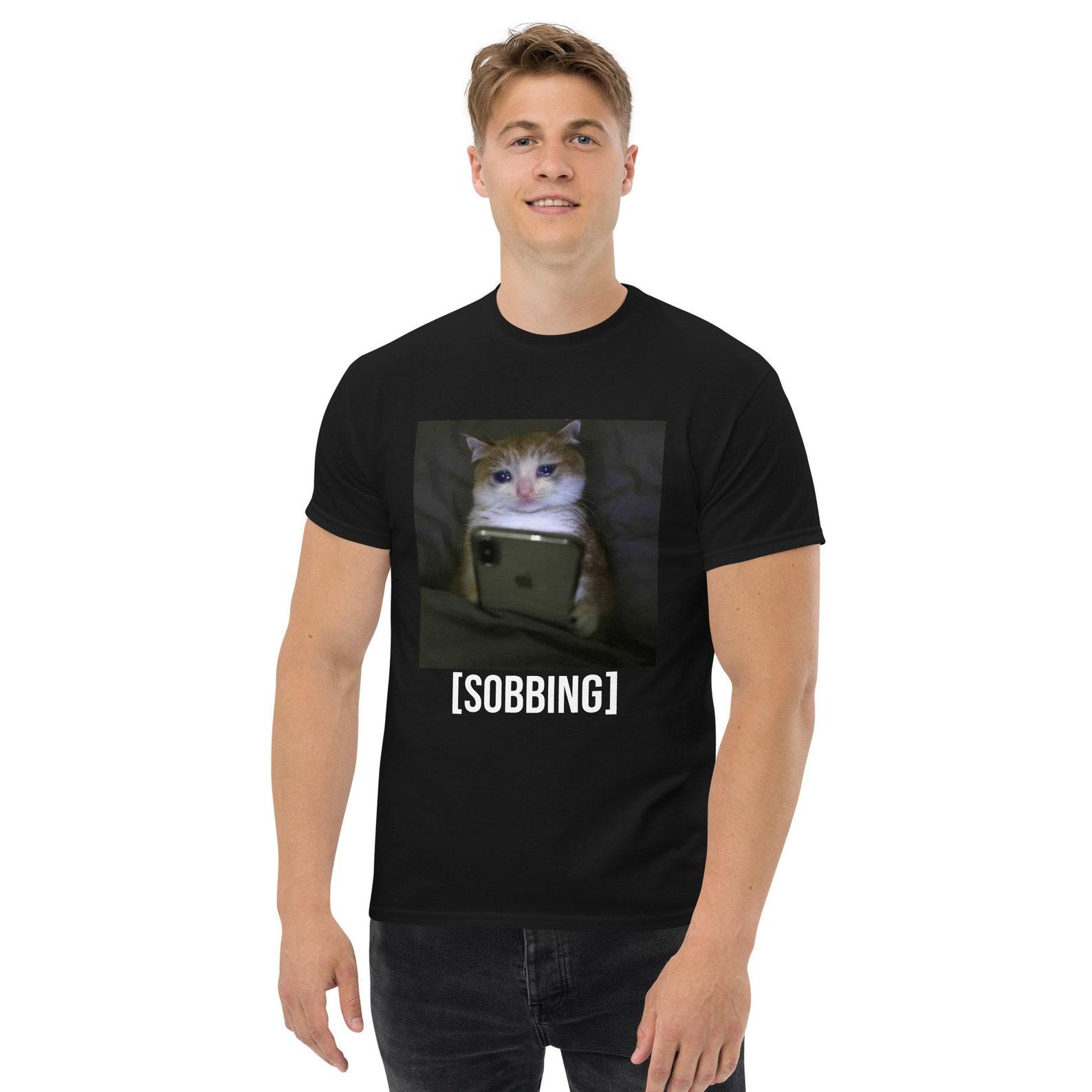 Sad Cat Meme Funny T-Shirt L