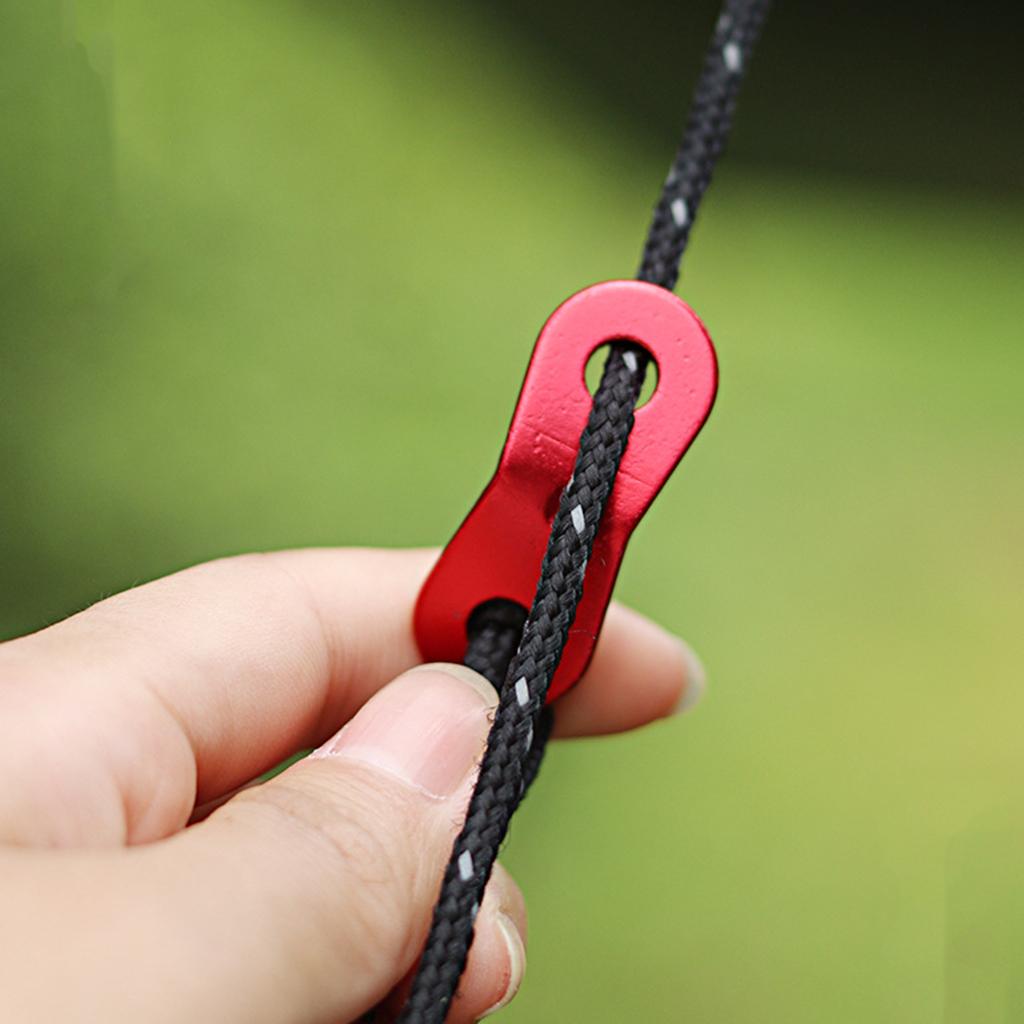 30Pcs Aluminum Alloy Guy Rope Tensioner Tent Wind Rope Fastener Cord Adjuster Cord Guyline Runners Wind Rope Buckle Set
