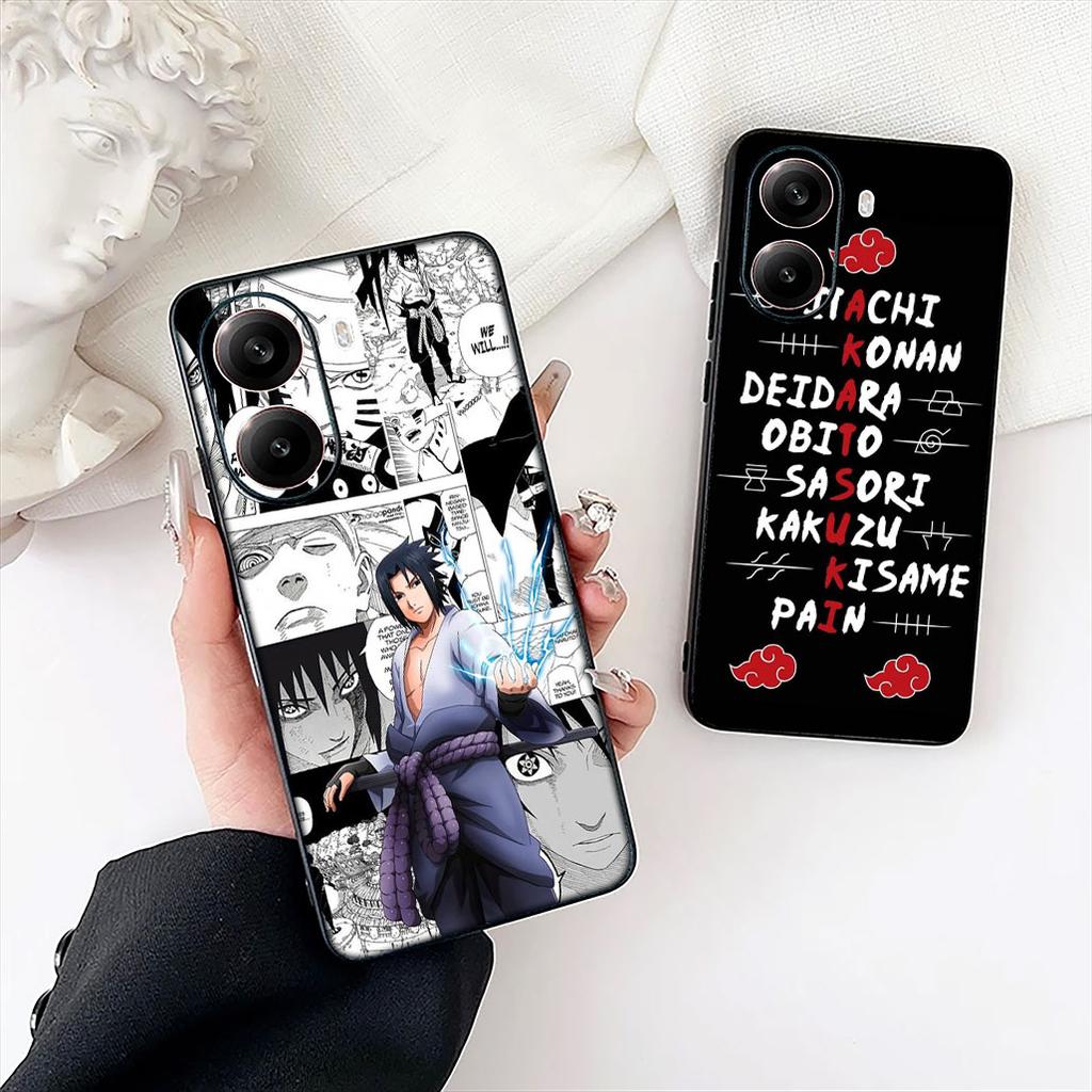 Akatsuki Uchiha Itachi Narutos Sasuke Phone Case for Xiaomi Redmi Note 12 11 10 A3 Pro 10A 10C 12C Note12 5G Protective Cover