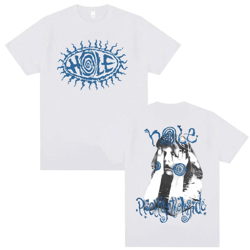 Alternative Rock Band Hole Courtney Love Beautiful Doublesided Printed Tshirt Mens Summer Cotton Casual Oversized Shirt