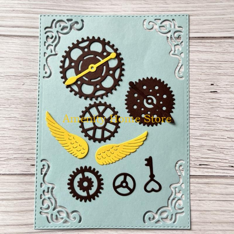 F26C Gear Metal Cutting Dies Stencils for DIY Scrapbooking Decorative Embossing Paper CN