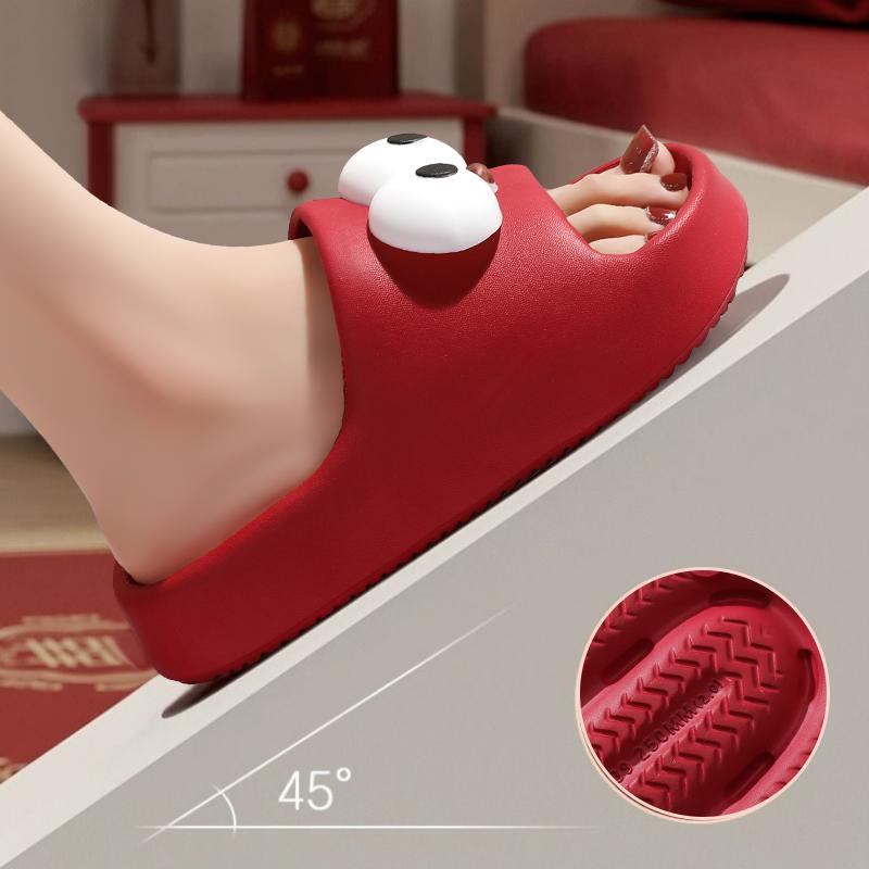 Fashion Smile Damen Hausschuhe Neue Sommer Niedliche Cartoon Hausschuhe mit dicker Sohle Verschleißfeste Hausschuhe für Zuhause Weiche Sohle Leichte Badeschuhe