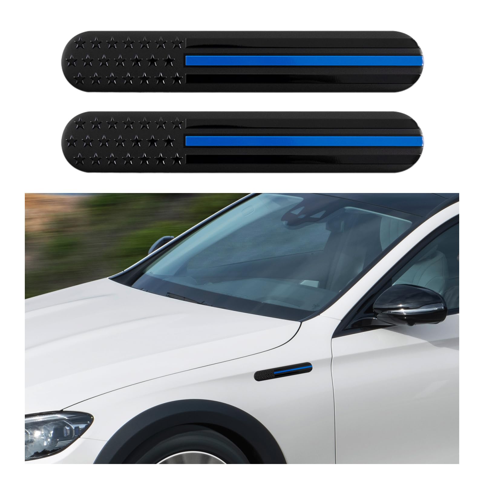 

Augney 2 шт. США Американский Металлический Флаг Эмблема на Крыло Автомобиля 3D Самоклеящийся Спортивный Флаг США