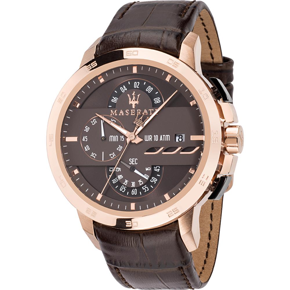 Maserati Maserati Ingegno Brown Leather/Brown Men s Quartz R8871619001 коричневый