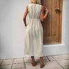 Women's Summer V-neck Comfortable Loose Sleeveless Vest Dress