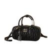 MIU Falten Bowling Tasche, Premium Tote Boston Schulter Crossbody Tasche, Modische Damen Handtasche für Arbeit & Freizeit, Großes Fassungsvermögen
