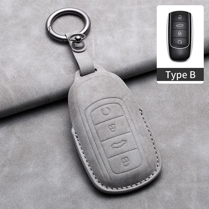 4 Button Leather Car Key Case Cover for Chery Omoda 5 2023 for Chery Tiggo 8 Pro Tiggo 7 Pro 8 PLUS Arrizo for Omoda S5 C5 Modod