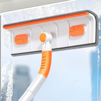 Limpiacristales escalable, escurridor, fregona, limpiaparabrisas de microfibra suave, cepillo de vidrio telescópico, raspador multifunción, limpieza de polvo, limpieza del hogar