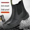 Crosschoice Sicherheitsstiefel aus Rindsleder mit Stahlkappe - Antistatisch, Durchtrittsicher, Stoßfest, Abriebfest, Staubfreier Schutz.